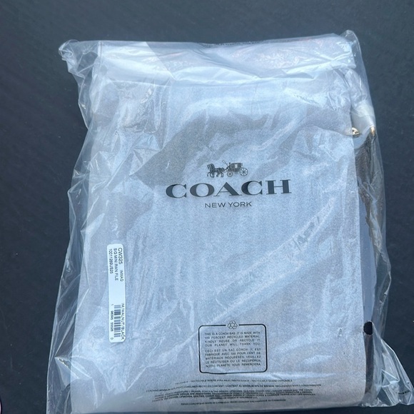 New COACH Mini Rowan File Bag In Signature Canvas - Picture 2 of 8